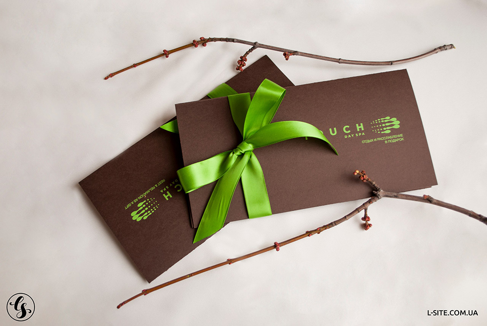 Подарочный сертификат для СПА салона TOUCH Day Spa