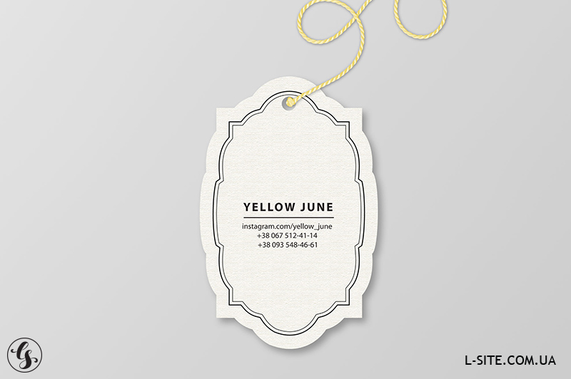 бирка для одежды Yellow-June