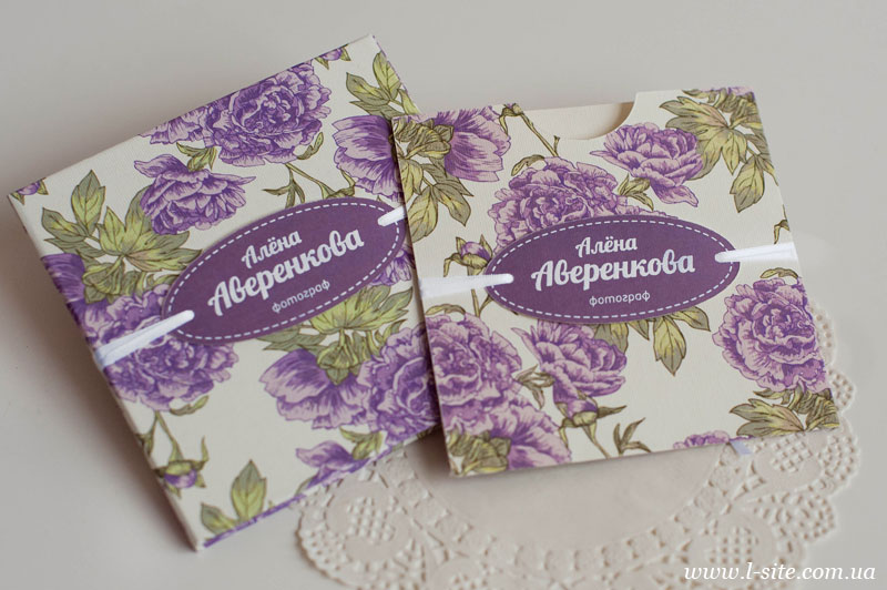 Коробка и конверт для диска для фотографа Алены Аверенковой