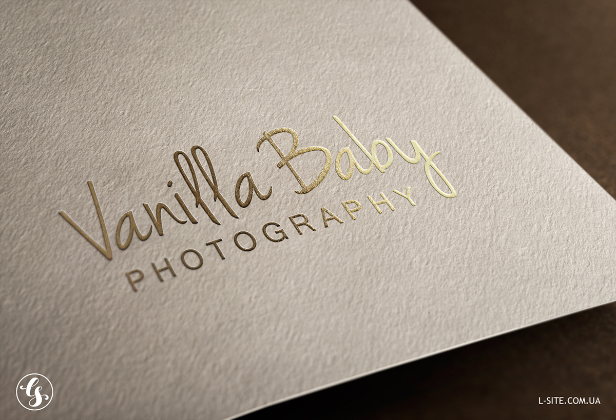 Создание логотипа и упаковки для Vanilla Baby photography